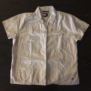 Tommy Hilfiger Women's Button Up Shirt Check Plaid